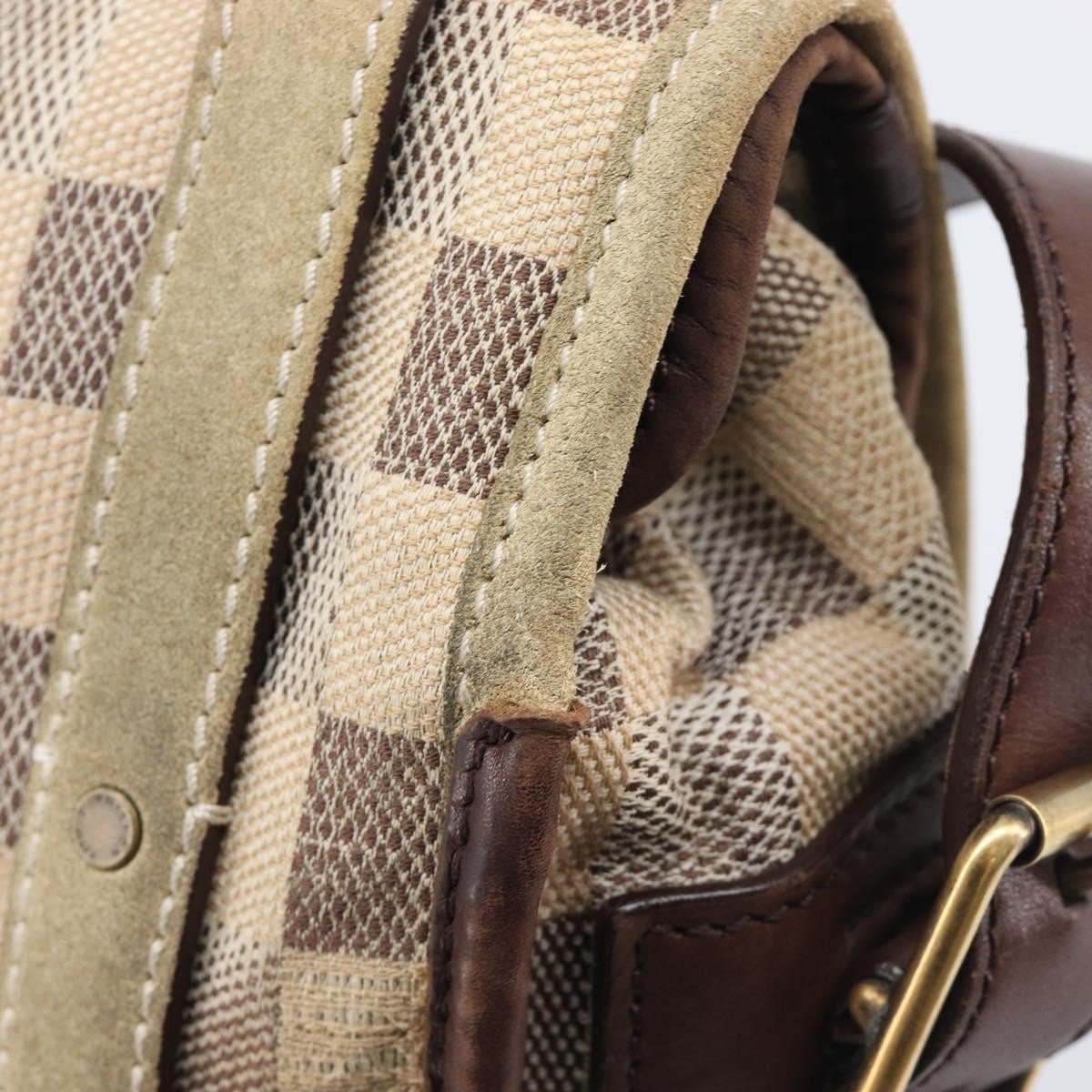 Louis Vuitton Trotteur Damier Lune, White, Canvas, Handbag