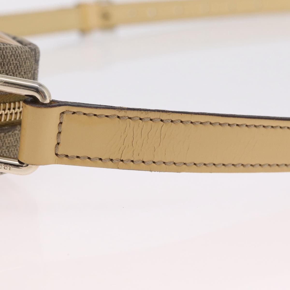 Gucci Front Zip GG Canvas, Beige, Canvas, Crossbody Bag