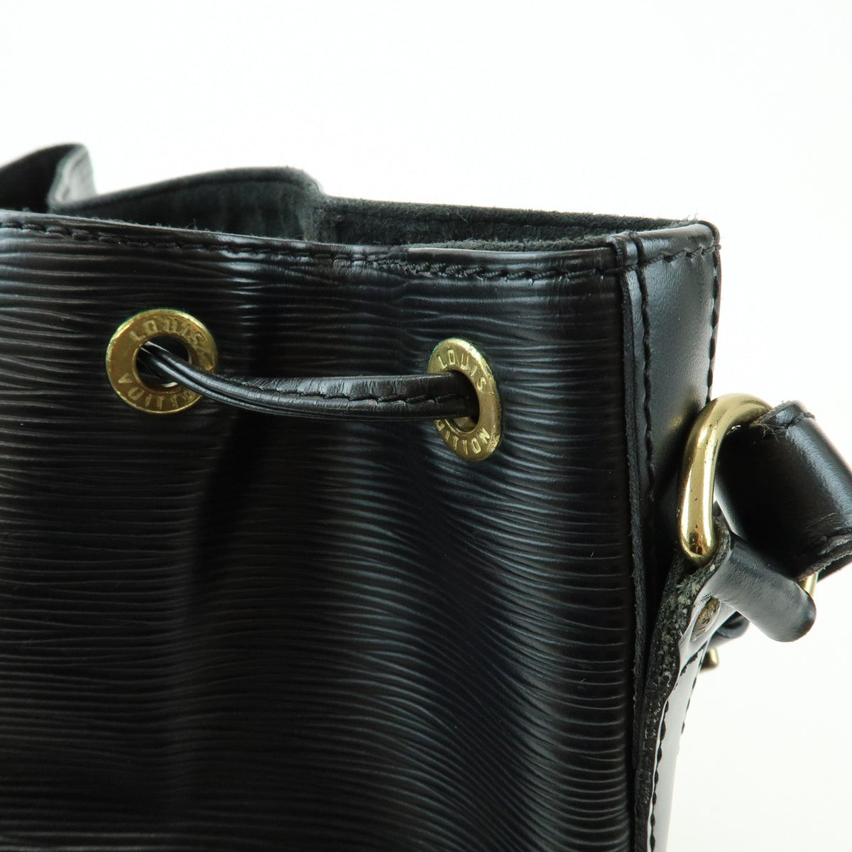 Louis Vuitton Petit Noe Epi Leather, Black, Leather, Handbag
