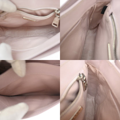 Prada Sound Flap Embroidered Saffiano, Pink, Leather, Shoulder Bag
