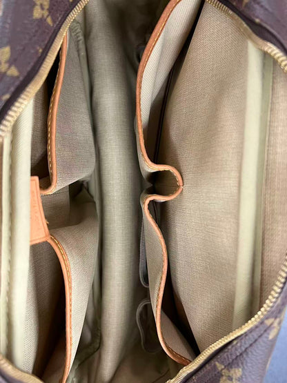 Louis Vuitton Deauville Handbag Monogram Canvas, Brown, Canvas, Handbag