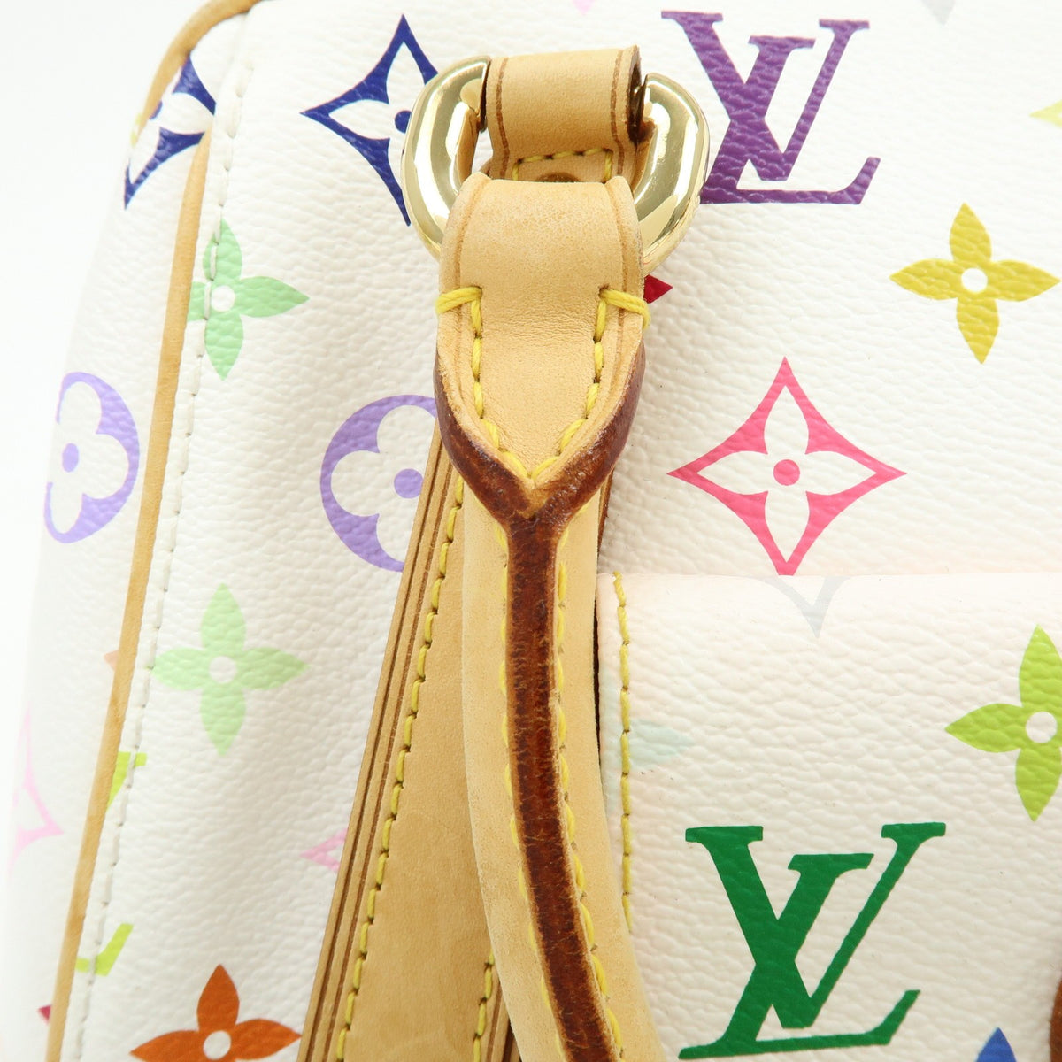 Louis Vuitton Priscilla Monogram Multicolor, White, Canvas, Handbag