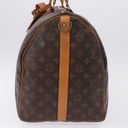 Louis Vuitton Keepall Bandoulière Monogram, Brown, Canvas, Travel Bag