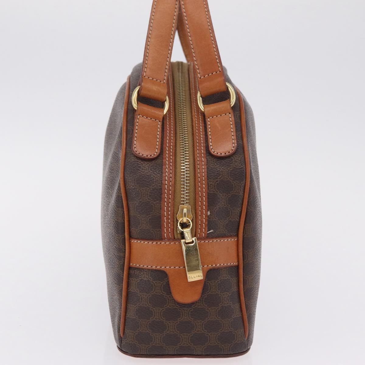 Celine Vintage Handbag Toile Céline, Brown, Canvas, Handbag
