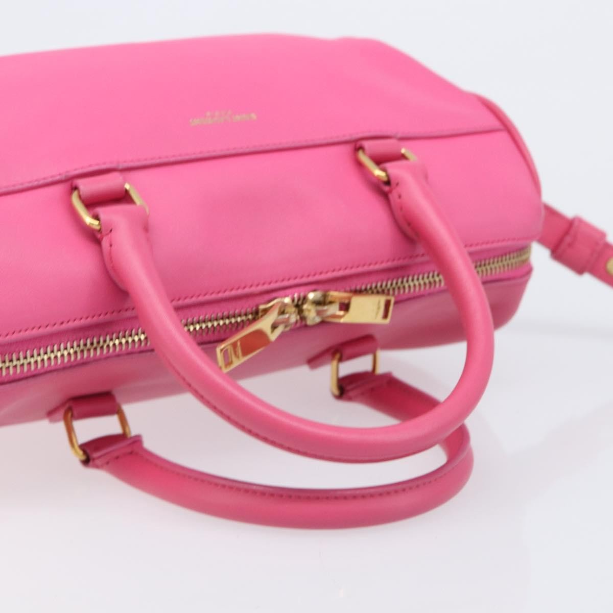 Saint Laurent Classic Duffle Leather, Pink, Leather, Handbag