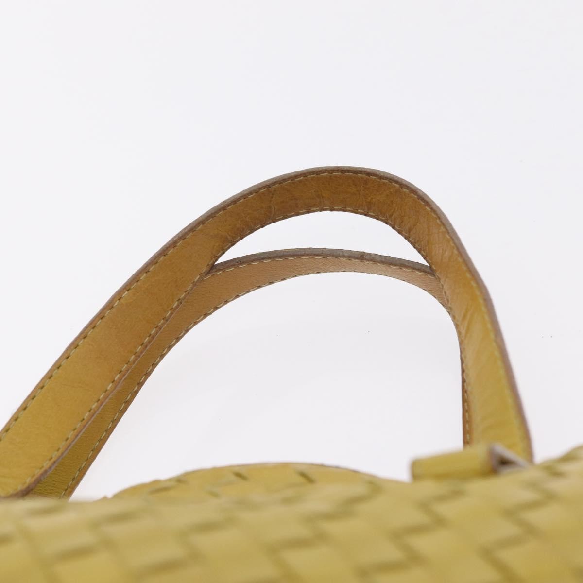 Bottega Veneta Belted Intrecciato Nappa, Yellow, Leather, Tote Bag
