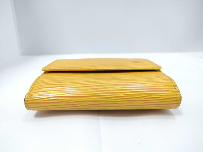 Louis Vuitton Compact Porte Tresor International Wallet Epi Leather, Yellow, Leather, Wallet