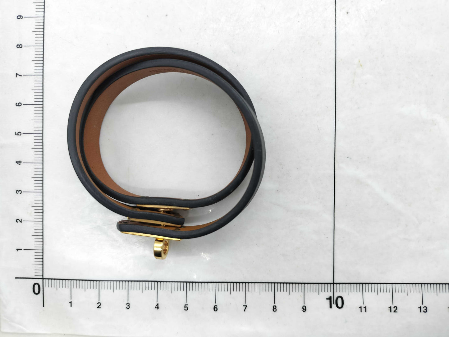 Hermes Kelly Double Tour Bracelet Leather, Neutral, Leather, Bracelet