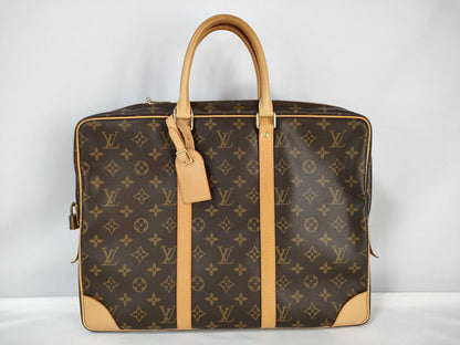 Louis Vuitton Porte-Documents Voyage Briefcase Monogram Canvas, Brown, Canvas, Briefcase
