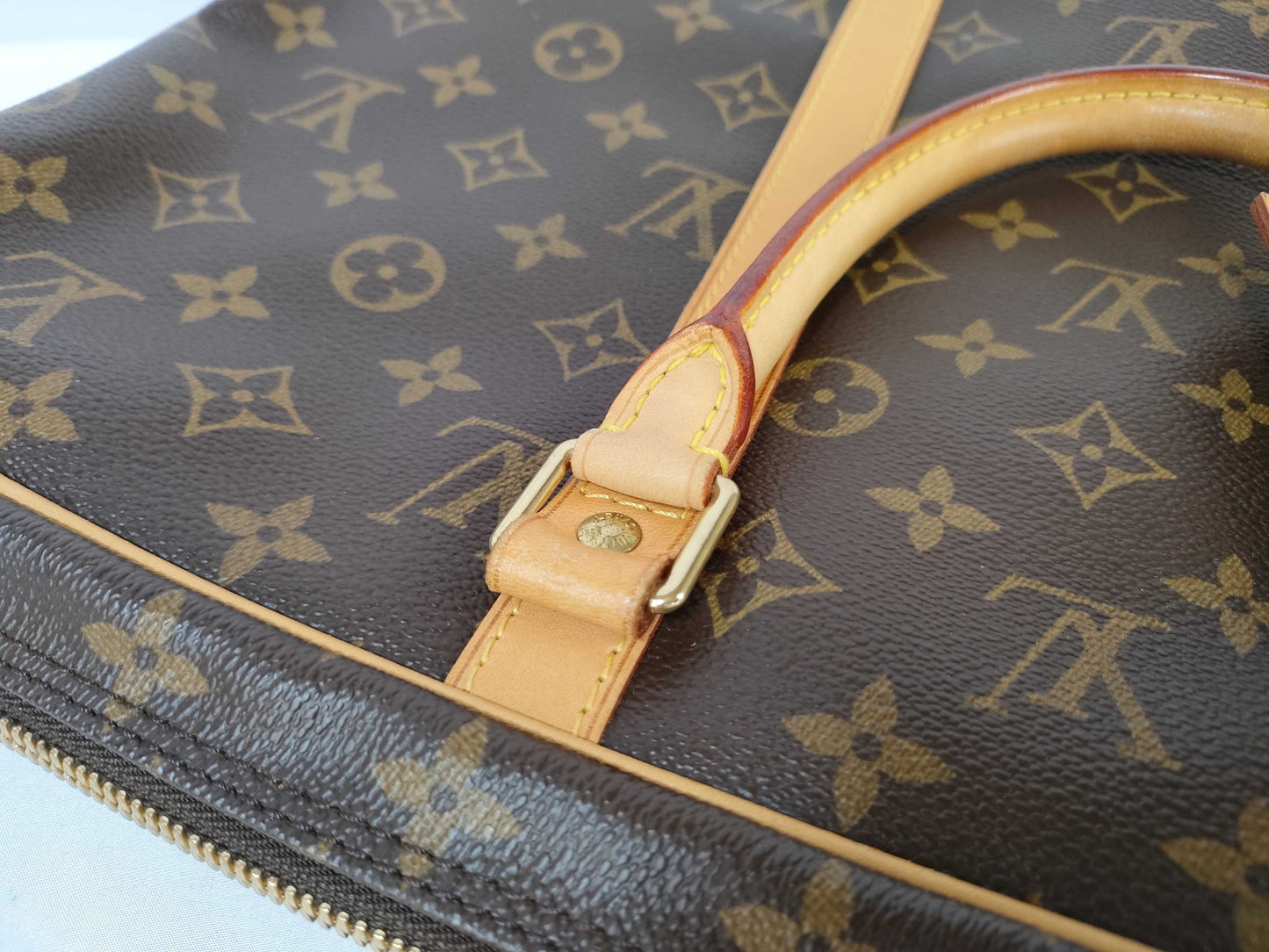 Louis Vuitton Porte-Documents Voyage Briefcase Monogram Canvas, Brown, Canvas, Briefcase