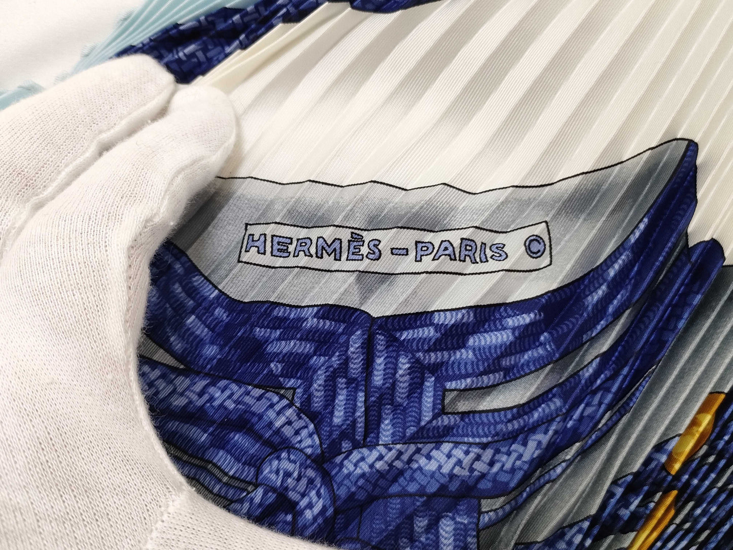 Hermes Regate Scarf Permabrass, Multicolour, Silk, Scarf