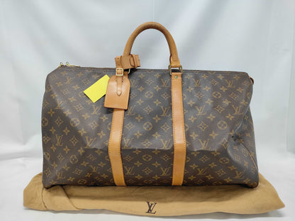 Louis Vuitton Keepall Bag Monogram Canvas, Brown, Canvas, Travel Bag