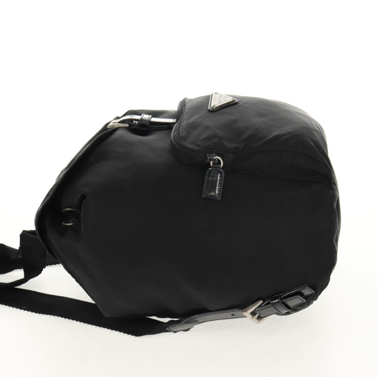 Prada Front Pocket Tessuto, Black, Nylon, Backpack