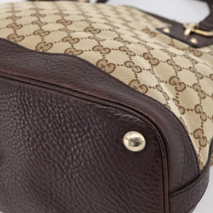 Gucci Britt Convertible Dome Satchel GG Canvas, Beige, Canvas, Handbag