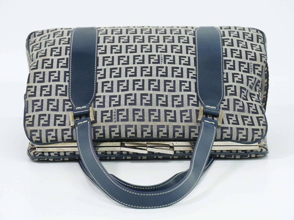 Fendi Vintage shoulderbag Canvas, Navy, Canvas, Shoulder Bag