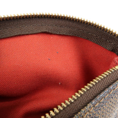 Louis Vuitton Pochette Accessoires Damier, Brown, Canvas, Clutch
