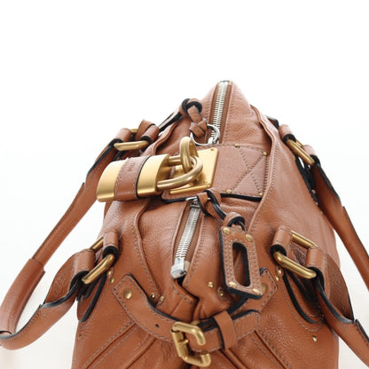 Chloe Paddington Leather, Brown, Leather, Tote Bag