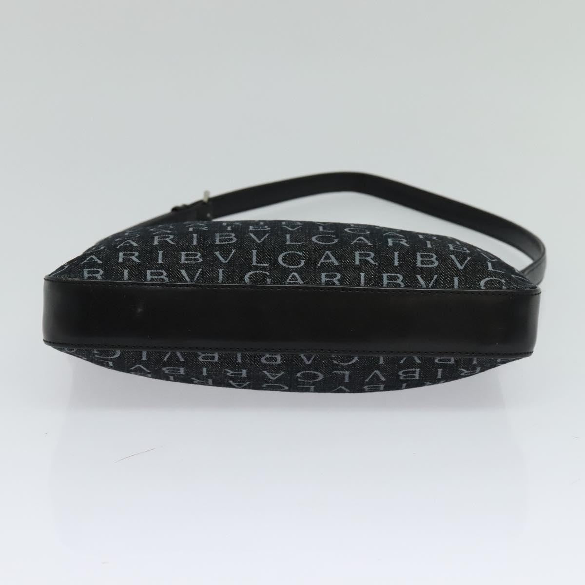 Bvlgari Logomania Canvas, Black, Canvas, Shoulder Bag