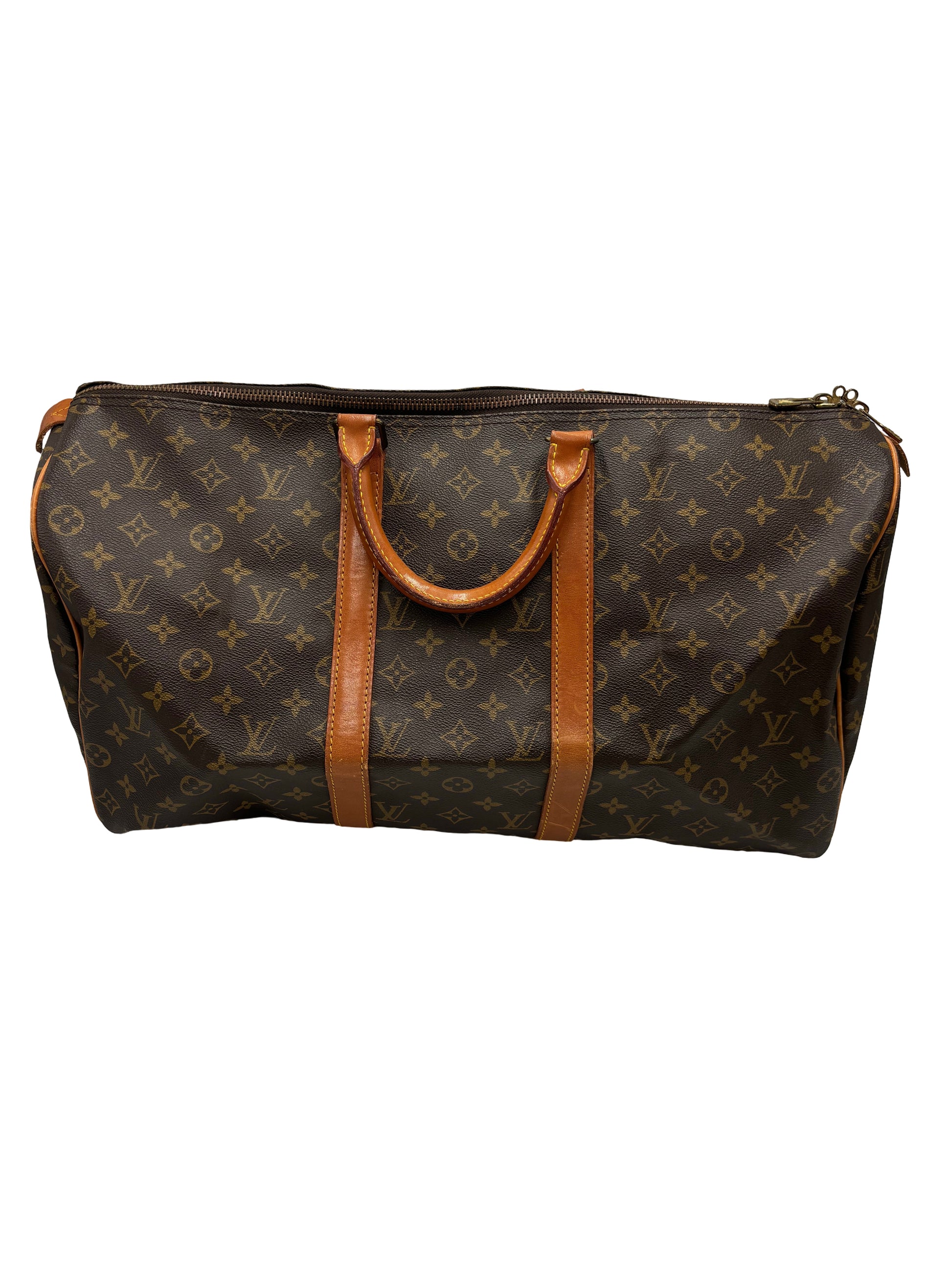 Louis Vuitton Keepall Monogram Canvas, Brown, Canvas, Travel Bag
