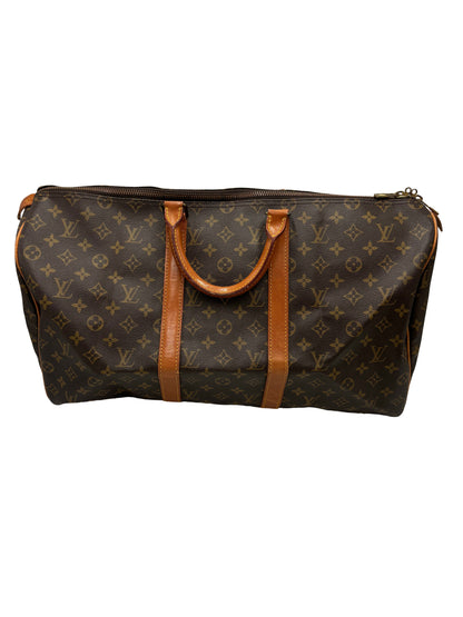 Louis Vuitton Keepall Monogram Canvas, Brown, Canvas, Travel Bag