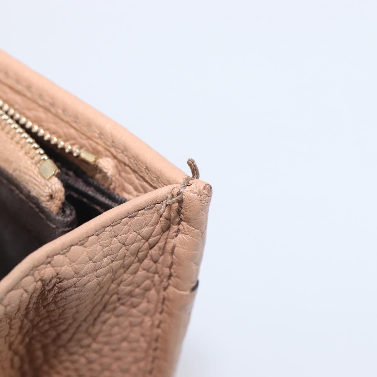 Gucci Soho Wallet on Chain Leather, Beige, Leather, Shoulder Bag