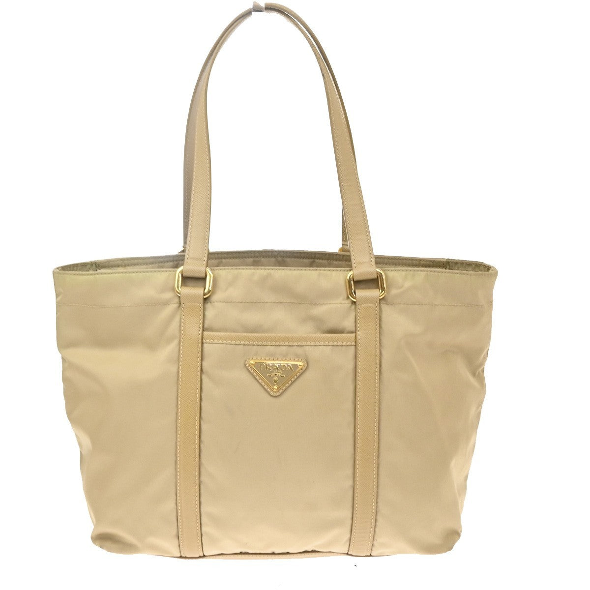 Prada Re-Edition 1978 Pocket Re-Nylon with Saffiano Leather, Beige, Nylon, Tote Bag