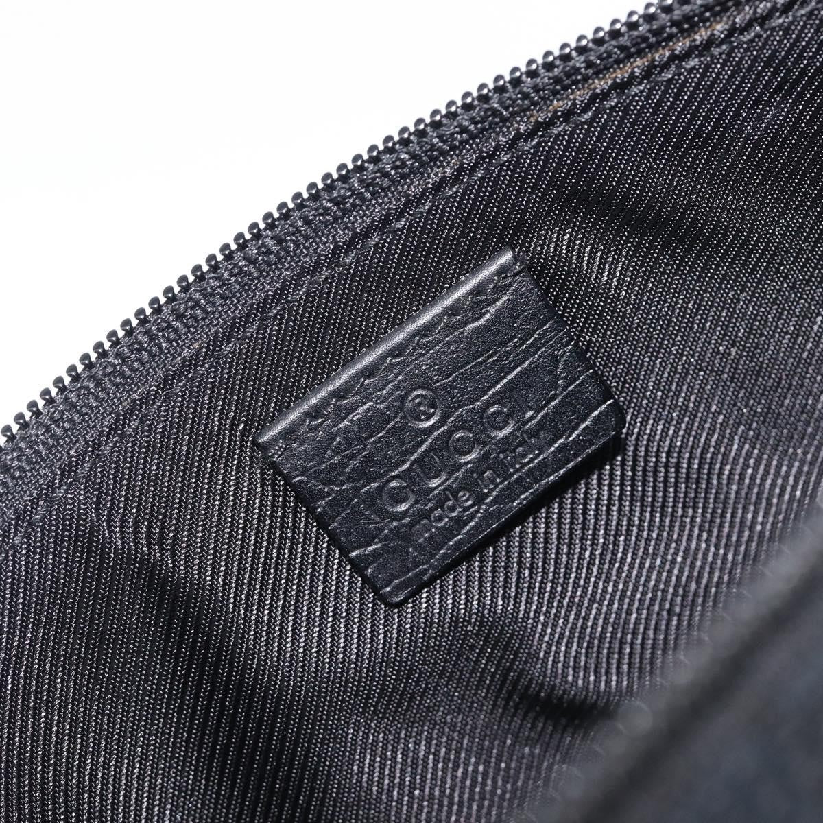 Gucci Zipped Pochette GG Canvas, Black, Canvas, Shoulder Bag
