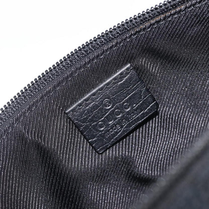 Gucci Zipped Pochette GG Canvas, Black, Canvas, Shoulder Bag