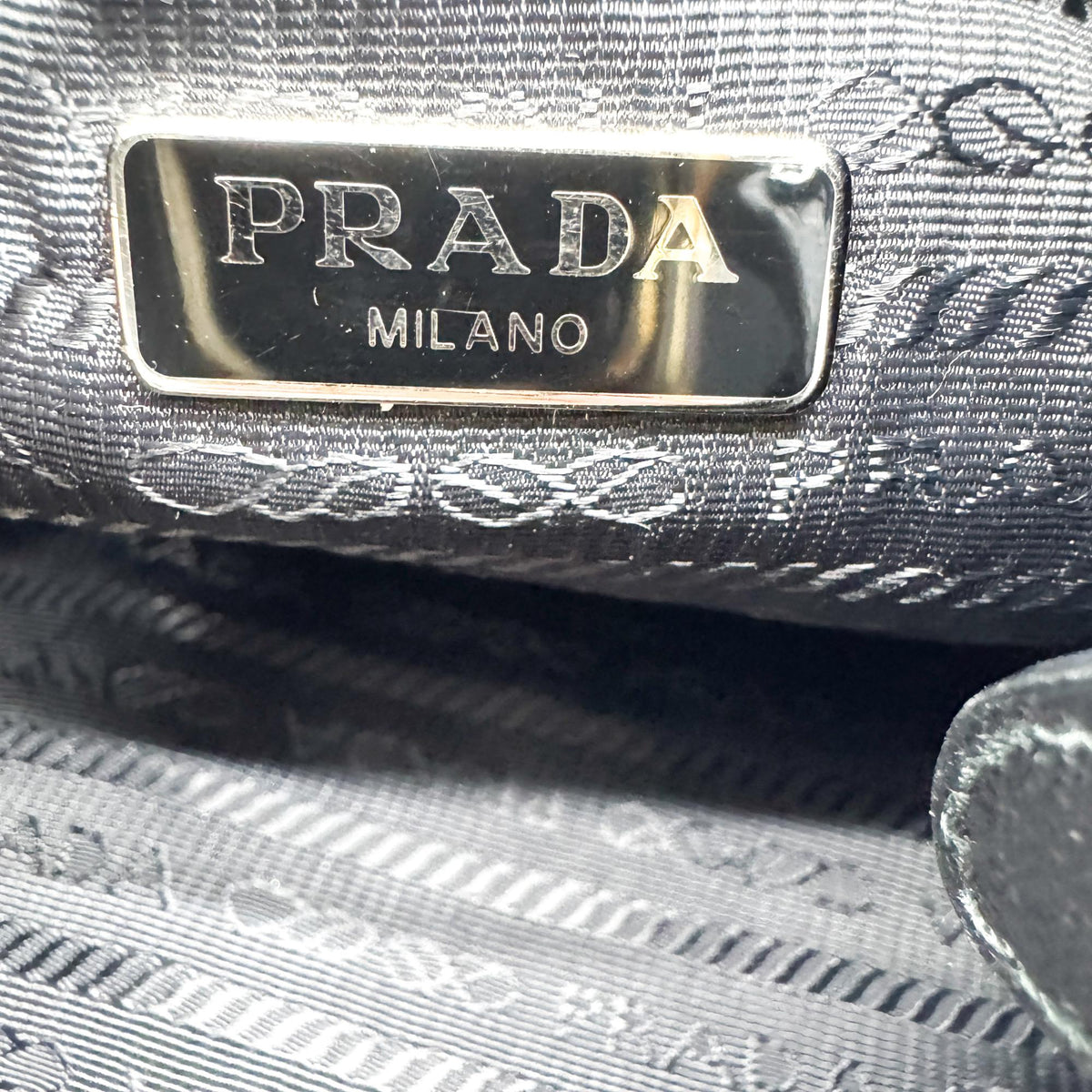Prada Re-Edition Velvet, Black, Nylon, Shoulder Bag