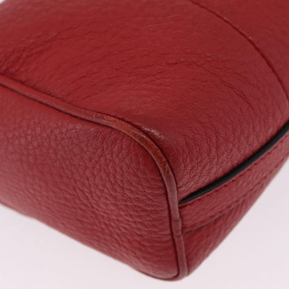 Prada Barrel Vitello Phenix, Red, Leather, Crossbody Bag