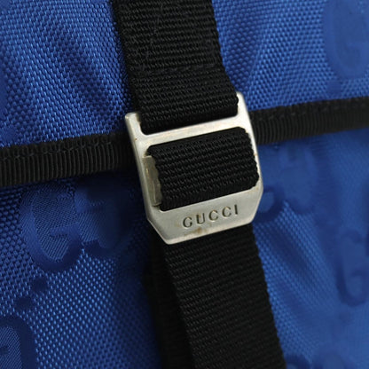 Gucci Off The Grid Buckle Messenger GG Econyl, Blue, Canvas, Handbag