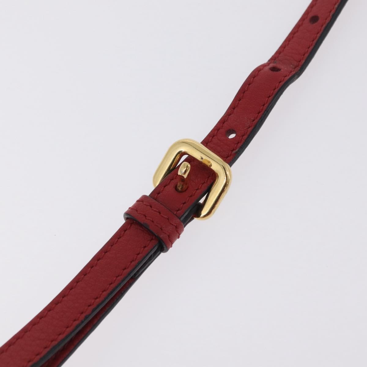 Prada Barrel Vitello Phenix, Red, Leather, Crossbody Bag