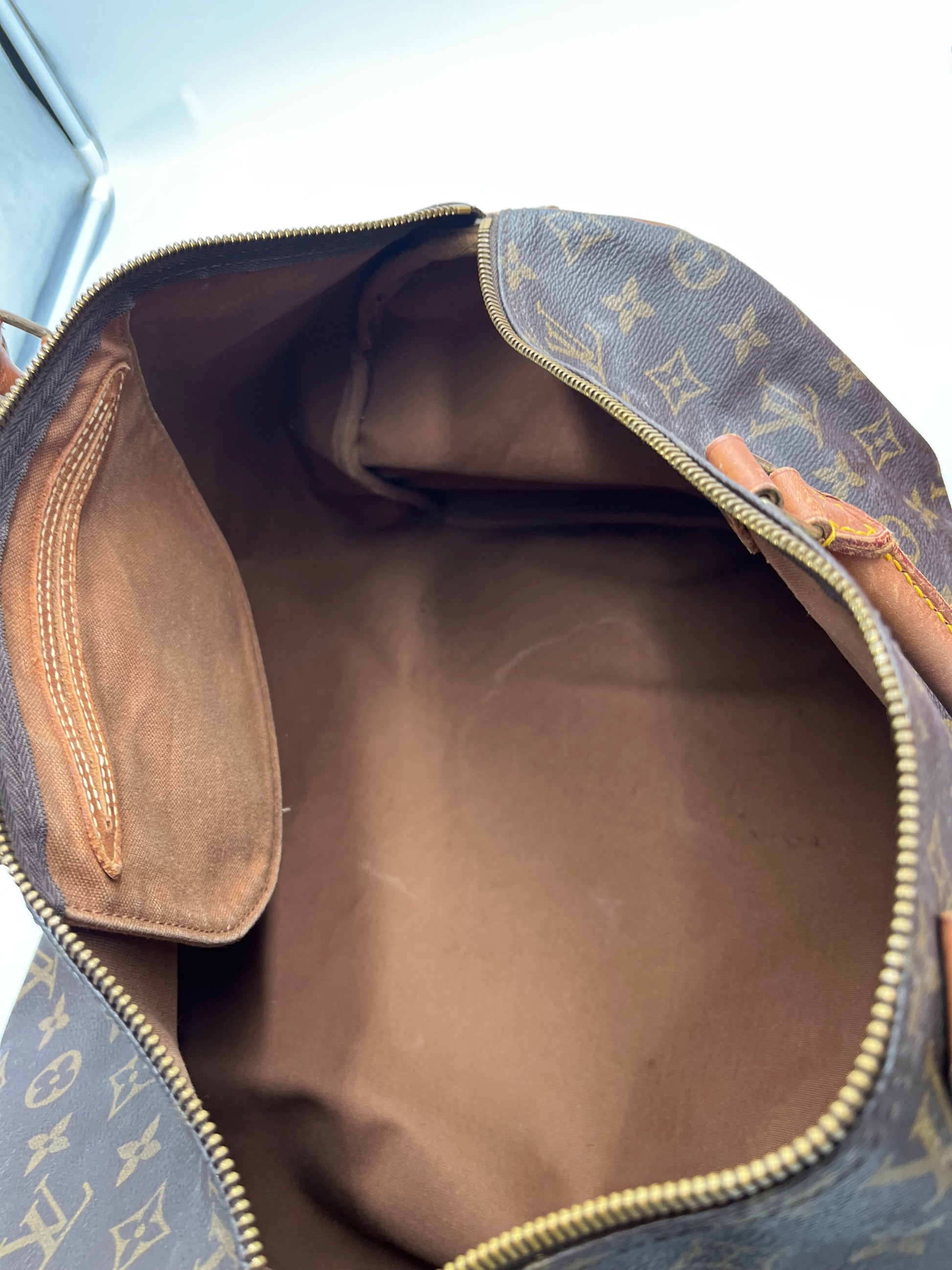 Louis Vuitton Speedy Handbag Monogram Canvas, Brown, Canvas, Handbag