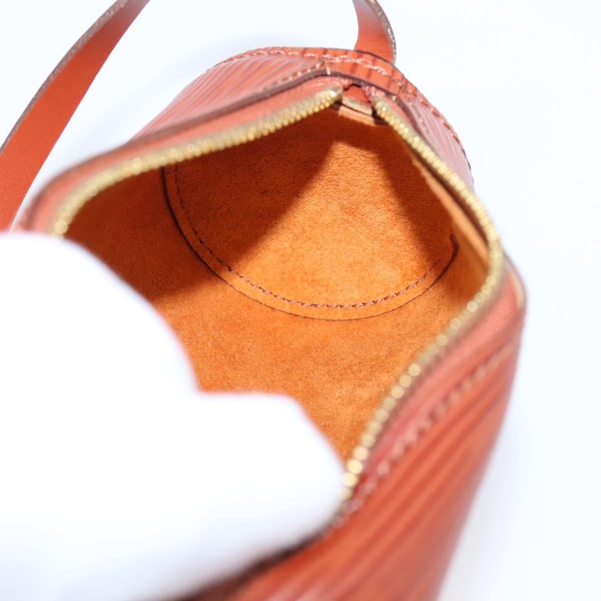 Louis Vuitton Soufflot Pochette Epi Leather, Brown, Leather, Clutch