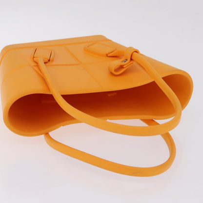 Bottega Veneta Arco Rubber, Orange, Rubber, Tote Bag