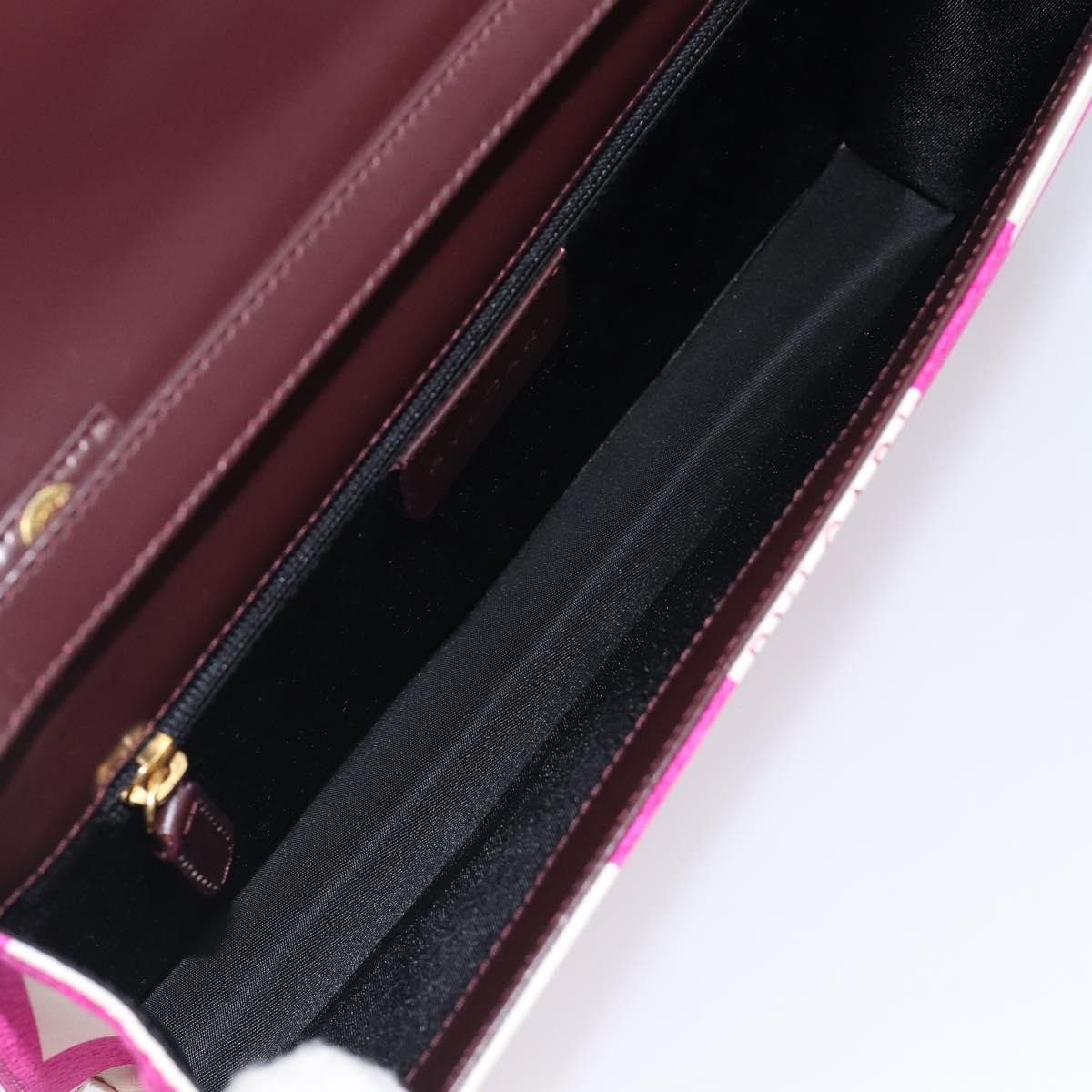 Bvlgari Clutch Canvas and Leather, Pink, Canvas, Clutch