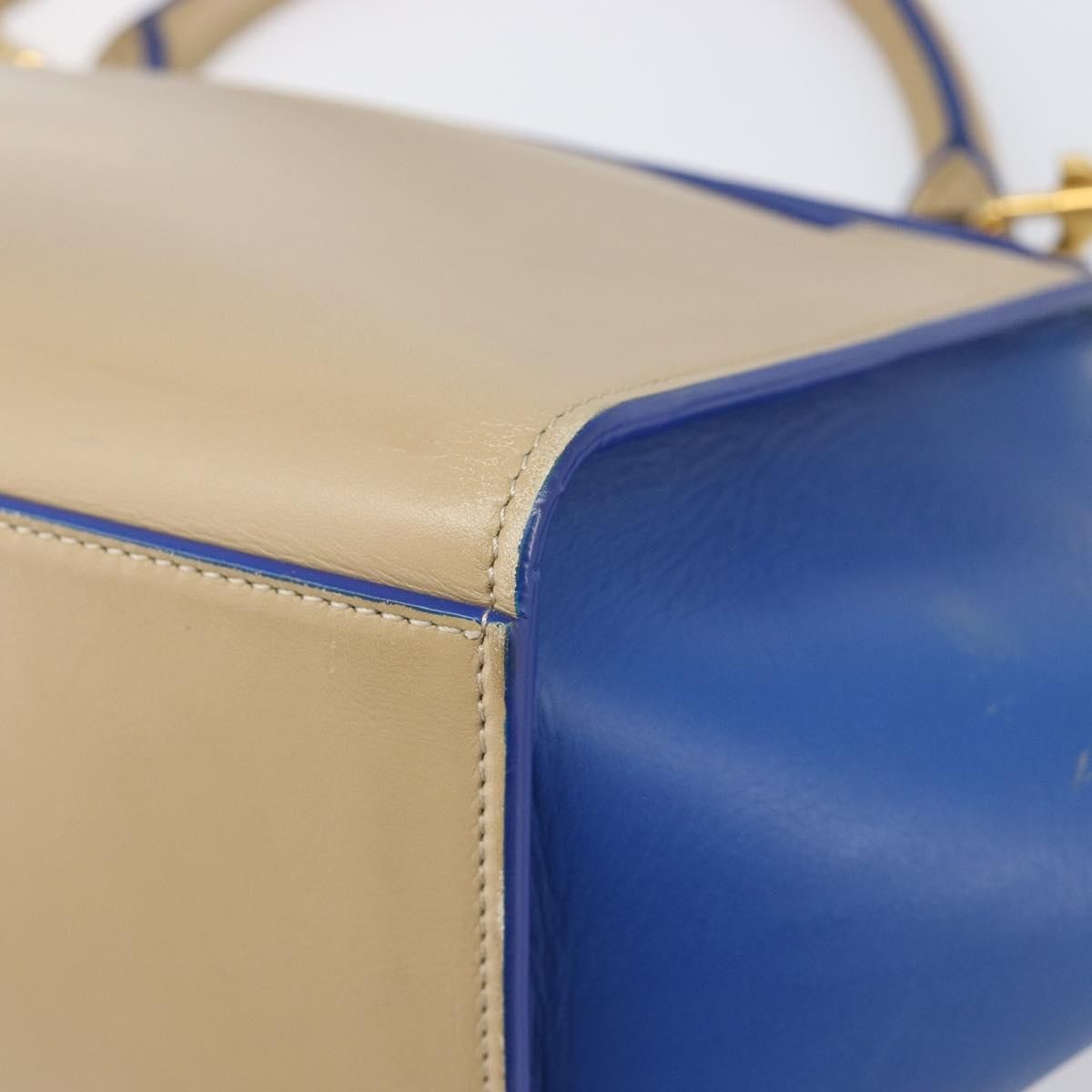 Celine Trapeze Leather, Beige, Leather, Handbag
