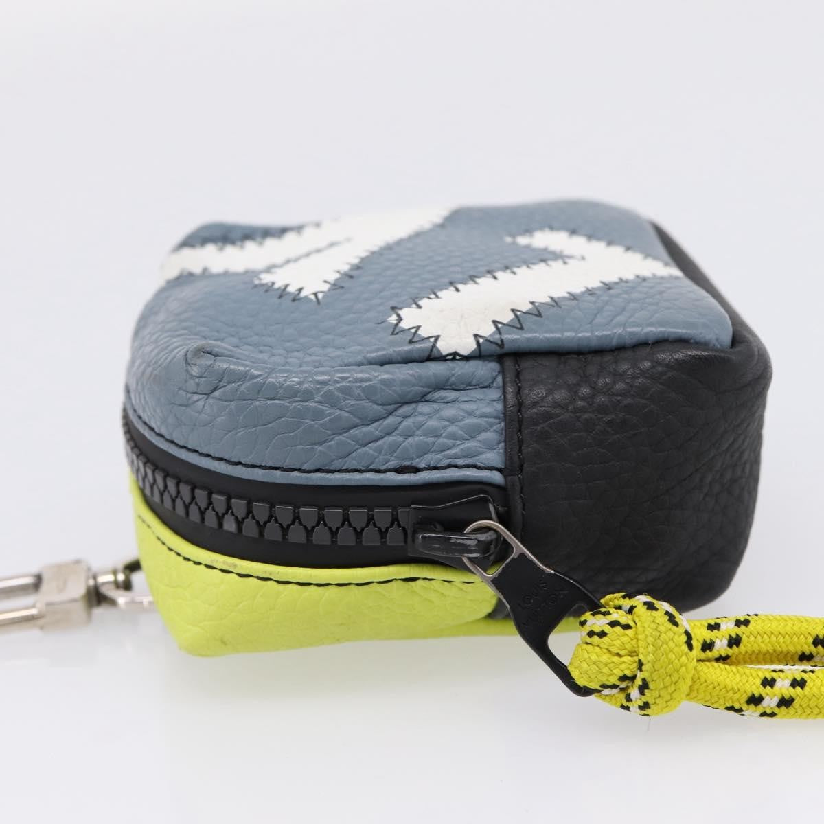 Louis Vuitton Square Pouch Bag Charm and Key Holder Leather, Gray, Leather, Charm