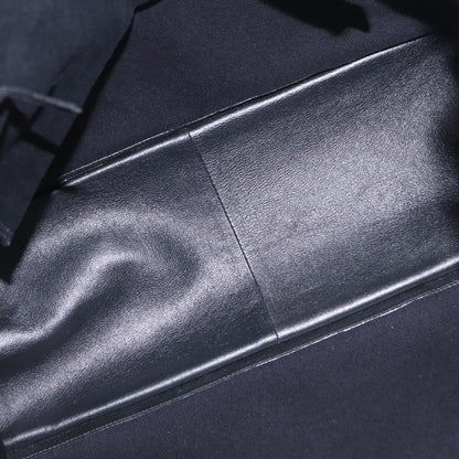 Saint Laurent Rive Gauche Shopper Embossed Leather, Black, Leather, Tote Bag
