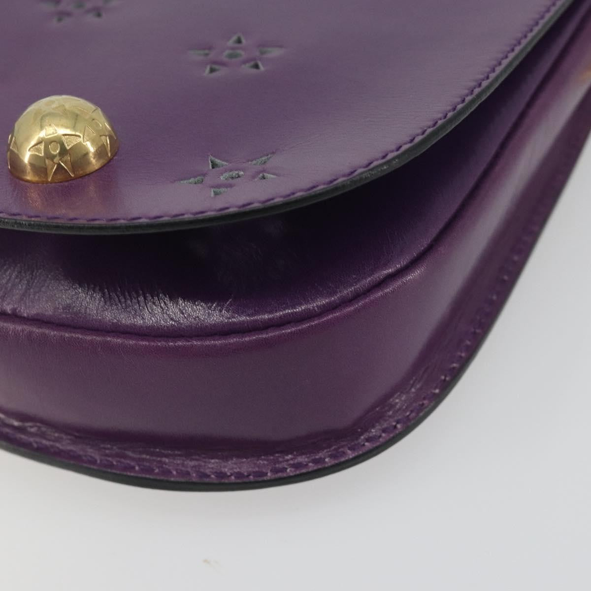Celine Vintage Leather, Purple, Leather, Shoulder Bag
