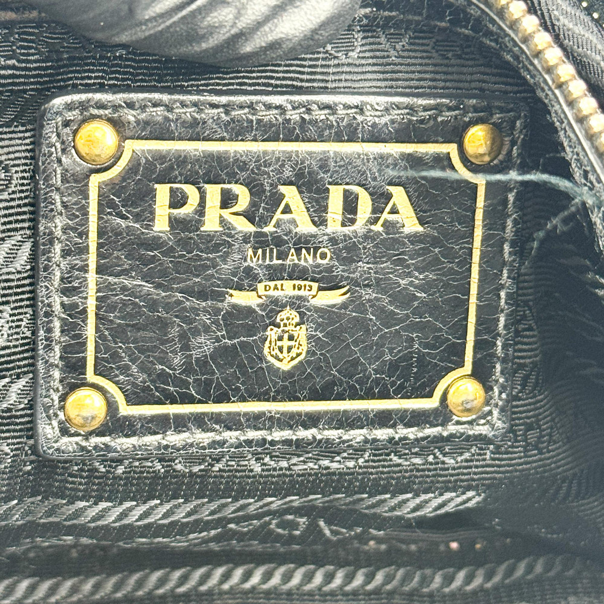 Prada Convertible Boston Vitello Shine, Black, Leather, Handbag