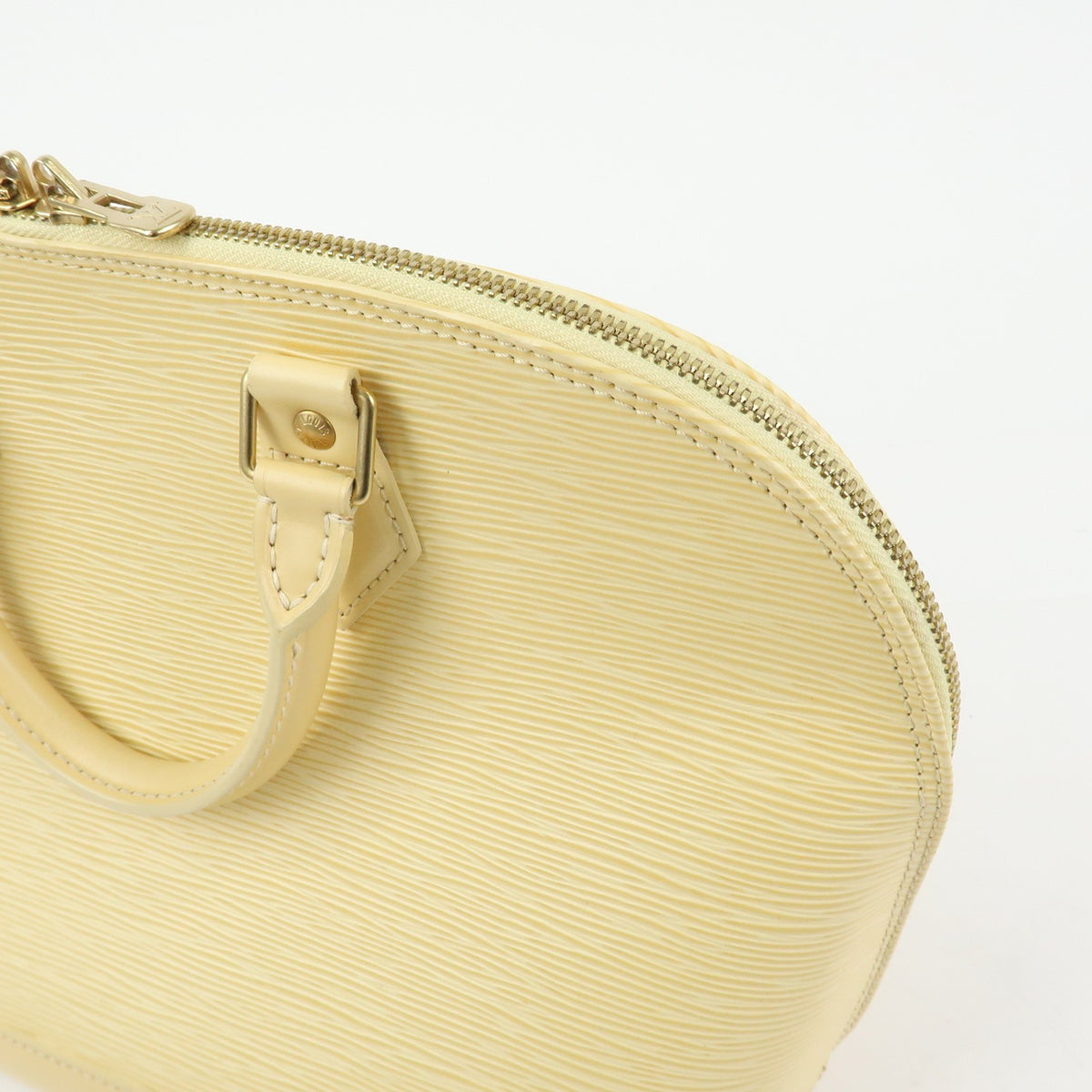 Louis Vuitton Alma Epi Leather, Yellow, Leather, Handbag