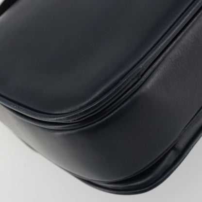 Celine Flap Shoulder Leather, Navy, Leather, Shoulder Bag