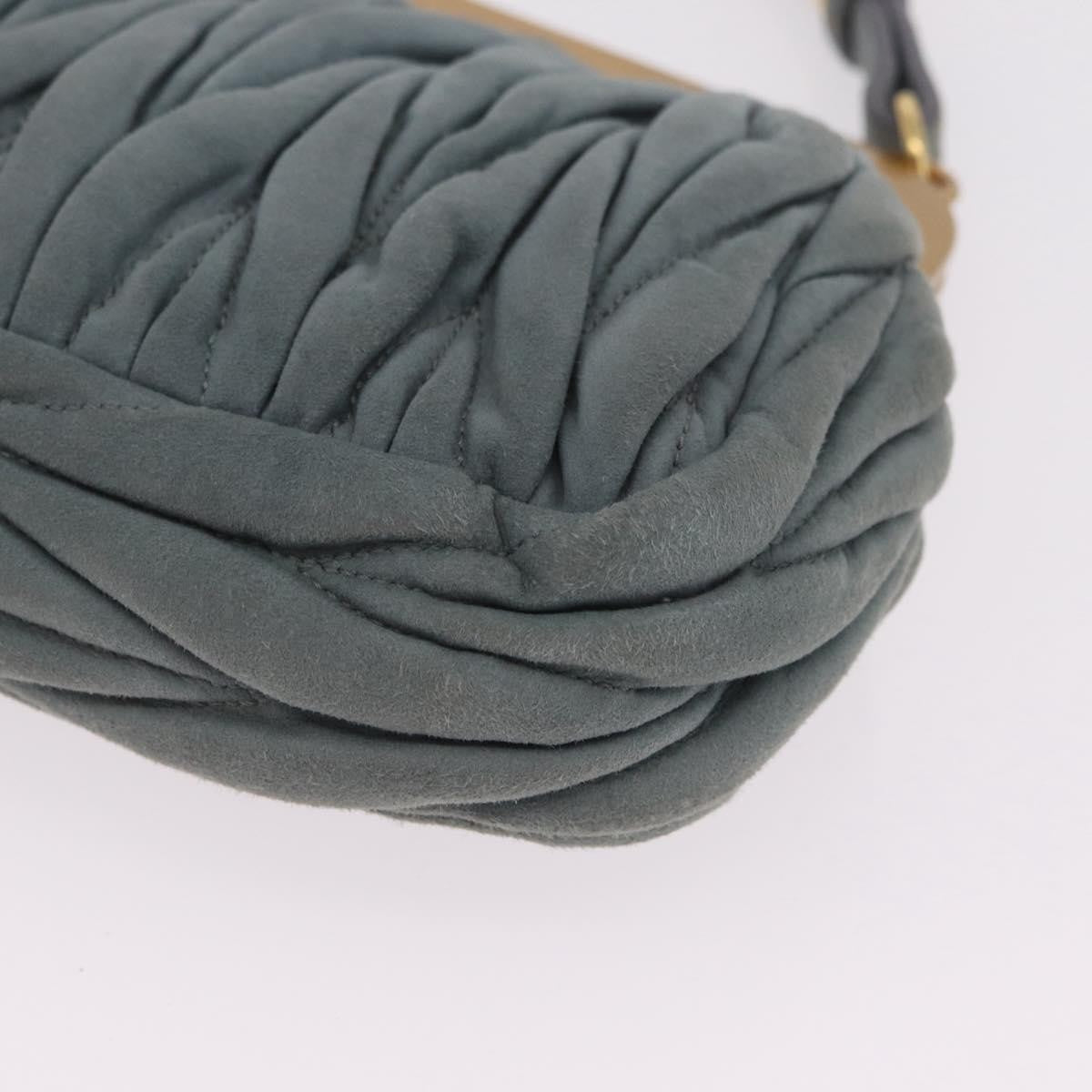 Miu Miu Matelassé Frame Clutch Matelassé Leather, Gray, Suede, Clutch