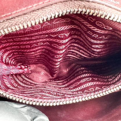 Prada Chain Flap Diagramme Quilted Leather, Burgundy, Leather, Shoulder Bag