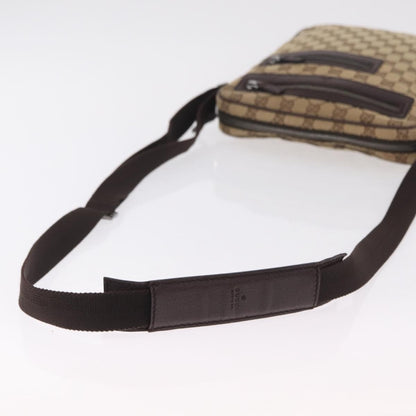 Gucci Front Zip Messenger GG Coated Canvas, Beige, Canvas, Crossbody Bag