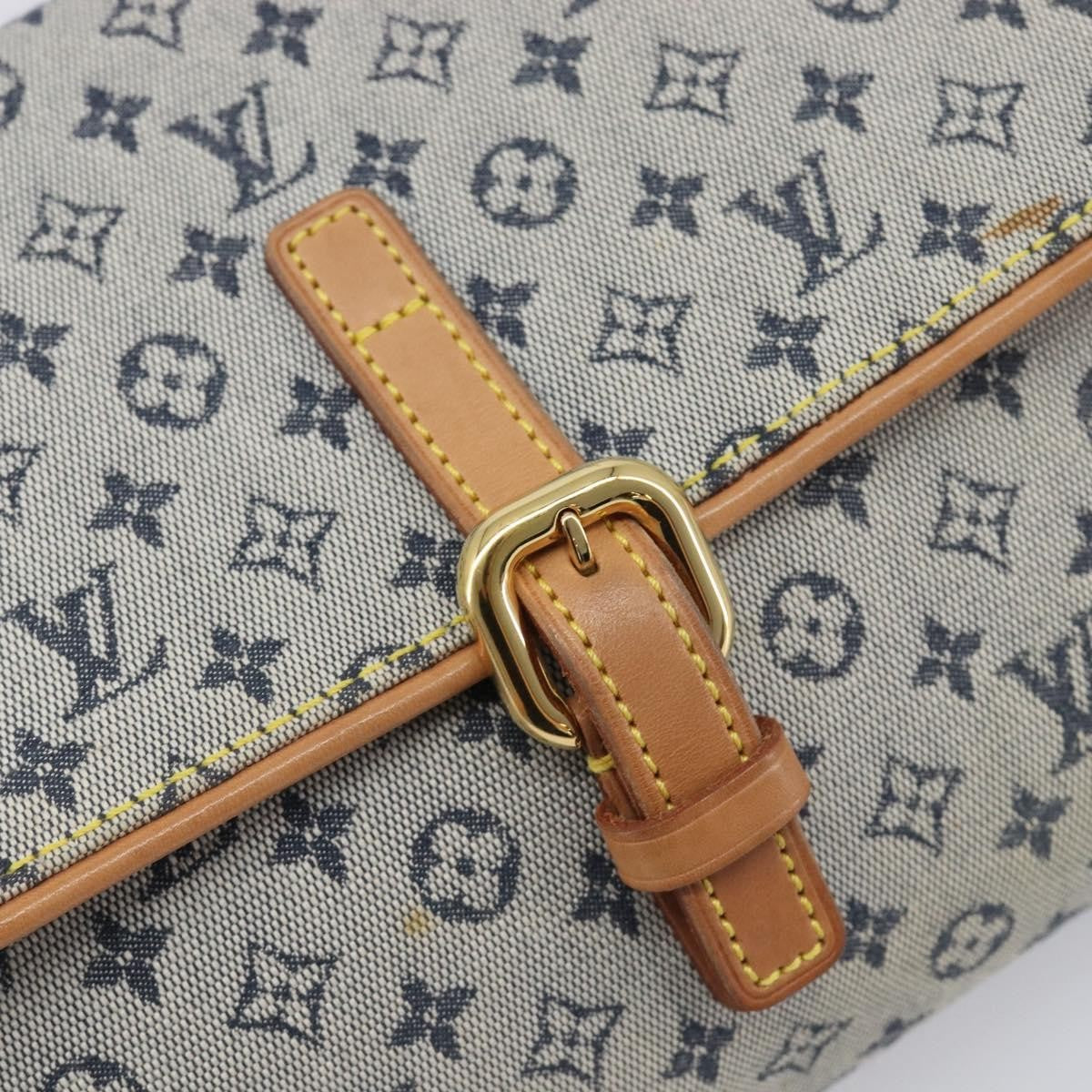 Louis Vuitton Camille Mini Lin, Blue, Canvas, Handbag