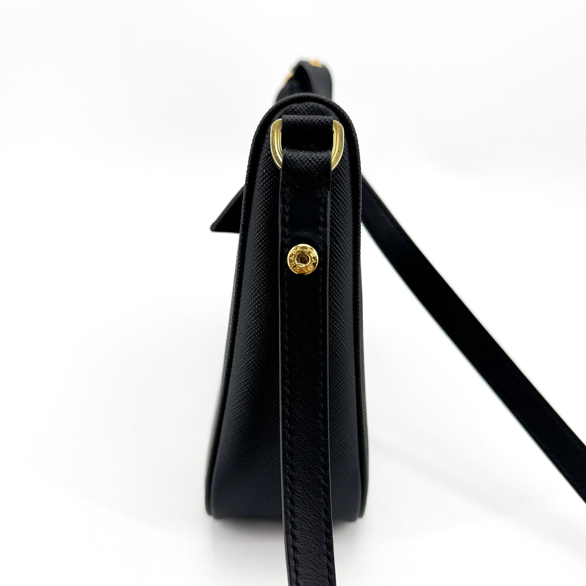 Prada Re-Edition 2005 Hobo Tessuto with Saffiano Leather, Black, Leather, Shoulder Bag