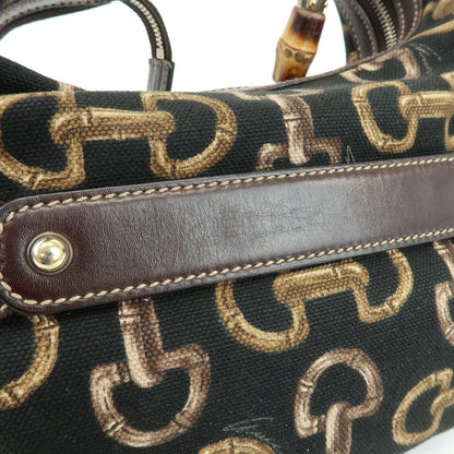 Gucci Horsebit GG Canvas and Leather, Brown, Canvas, Tote Bag