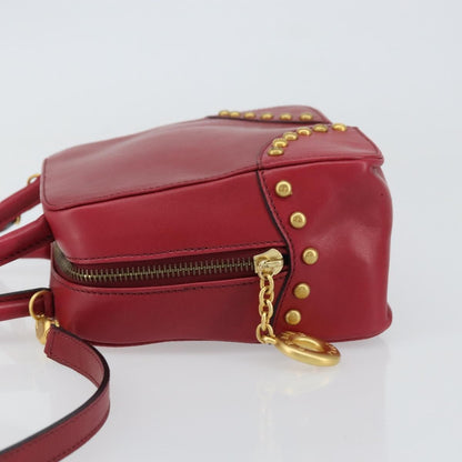 Celine Handbag Leather, Red, Leather, Handbag